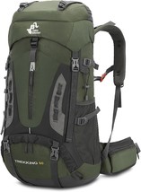 Bseash 60L Hiking Camping Backpack With Rain Cover, Waterproof Large, Army Green - $51.98