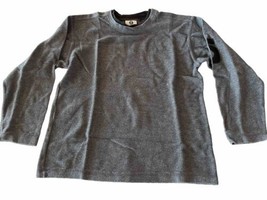 Arizona Jean Co Boys M 10-12 Gray Long Sleeve Cotton Polyester Tee Shirt - $4.95