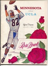 Rose Bowl NCAA Football Game Program 1/1/1962-Minn Gophers-UCLA Bruins-VG - £86.73 GBP