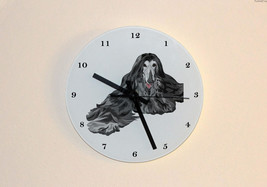 Afghan Hound, wall clock with dog, hanging home decoration - £20.36 GBP