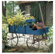 Blue wagon garden planter (col) - £98.60 GBP