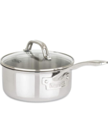 VIKING 3-PLY STAINLESS STEEL SAUCEPAN W/GLASS VENTED LID 1.5 QT  NEW - $59.35
