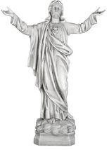 Jesus Christ Sacred Heart Blessing Christian sculpture statue 30" - $593.01