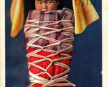 Vtg Postcard 1935 Pretty Eyes Navajo Baby Linen - $5.85