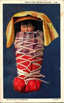 Vtg Postcard 1935 Pretty Eyes Navajo Baby Linen - £4.62 GBP