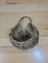 Wall Pocket Basket Woven Rattan Wicker Door Hanging Cottage Boho Rustic ... - $14.99