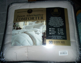 Down Alternative Comforter - Queen - Polyester - Beige/White - New! - £48.06 GBP