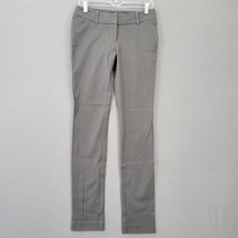 Mossimo Women Pants Size 4 Gray Stretch Slate Skinny Preppy Flat Front Trousers - £9.91 GBP