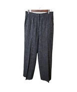 Max Mara Womens Pur Lino Flax Linen Pants Black 10 Made In Italy Straigh... - $67.65