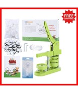 Installation-Free DIY Button Badge Press Machine with Circle Cutter &amp; Su... - $1,266.35 MXN
