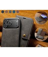 Case for iPhone 17 Pro Max (Color: Gray) Magnetic Removable Wallet Zippe... - $1,109.07 MXN