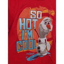 WDW Frozen Olaf Youth Kids Tee Boys Short Sleeve Shirt So Hot I&#39;m Cool Graphic - £10.46 GBP