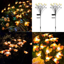 Solar Garden lights Newest Solar Bee Firefly Lights with 1200mAH Battery Swaying - £24.94 GBP