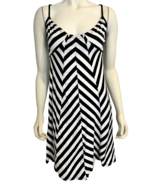 Old Navy White and Black Striped Scoop Neck Spaghetti Strap A Line Knit ... - $19.34 CAD