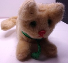 Vintage Mechanical Wind-Up Plush Tan Cat Moving Tail - $4.99