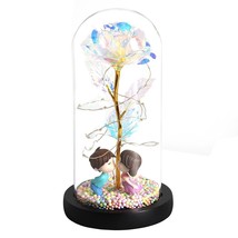 LED Enchanted Galaxy Rose 24K Gold Flower With Fairy String Lights A 01 - £24.04 GBP