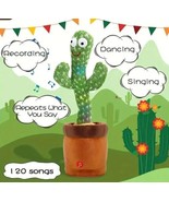 Dancing Cactus Toy Talking Singing Mimicking Recording Plush Doll Song L... - $9.47