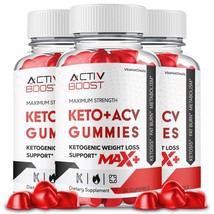 Activ Boost Max + ACV Keto Gummies, 2x Stronger Formula (3 Bottle) - $43.31