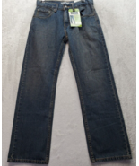 Levi&#39;s Jeans Boys Size 12 Blue Denim 100% Cotton Pockets Flat Front Stra... - $23.84