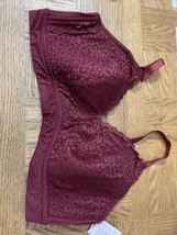 Auden Womens Bra 4X Maroon-Brand New-SHIPS N 24 HOURS - £30.93 GBP