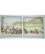 Set of 2 Winnie the Pooh Canvas Pictures Pooh Piglet Christopher Robbins... - $497.59 MXN