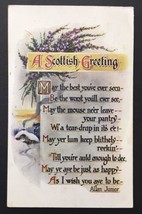 A Scottish Greeting Poem Antique PC Valentine&#39;s 1220 3 Half Pence Stamp - £12.02 GBP