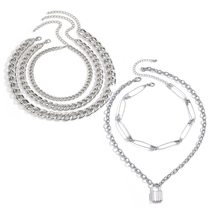 Fashion Exaggeration Hip Pop Boho Jewelry Collar Statement Lock Pendant Necklace - £11.77 GBP
