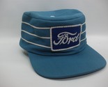 Ford Script Patch Hat VTG Powder Blue Snapback Round Side Stripes Baseba... - $39.99