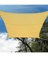 Deluxe Sand Beige Waterproof Polyester 16.5 Foot Square Sun Sail Shade U... - $74.99