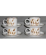 Set (4) Midwinter WILD OATS PATTERN Cups and Saucers MADE IN ENGLAND - $40.69 CAD