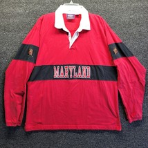Vintage Varsity Classics Apparel Men&#39;s Sz XL Maryland Red Long Sleeve Po... - £53.07 GBP