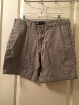 Noblezen Gray Casual Short Pockets Zip Button Size 32 - $33.74