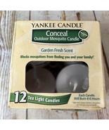 Yankee Candle CONCEAL Outdoor Mosquito Garden Fresh Scent Tea Lights 1 M... - £11.13 GBP
