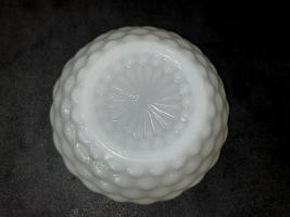 Small Anchor Hocking White Bubble Glass Bowl - VINTAGE 1960's - $8.42