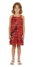 Becca Spaghetti Strap Layered Lined Girls Ruffle Dress (XSmall/Small) NWOT - $24.74