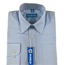 J B World Boys Blue Dress Shirt Long Sleeves Pocket Pointed Collar Sizes... - £11.91 GBP