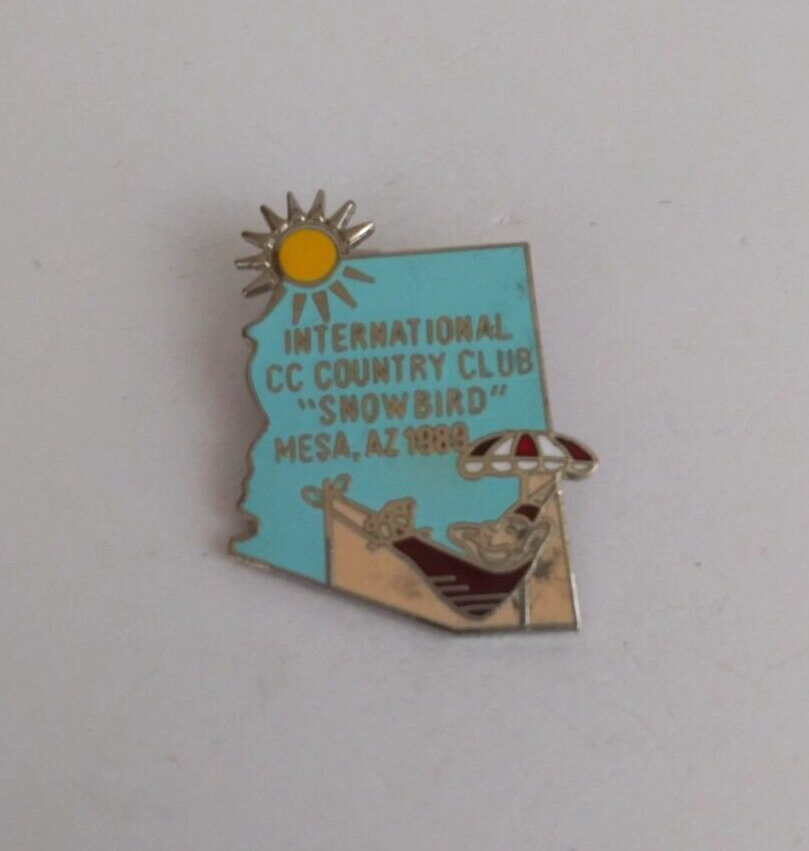 Primary image for Vintage 1989 International CC Country Club Snowbird Mesa, AZ. Lapel Hat Pin