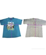 Mojang Minecraft &amp; 1 Other Boys T Shirt- Large -Blue Steve Dog Creeper P... - £3.92 GBP
