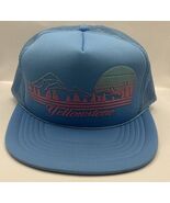 vintage Yellowstone blue snap back trucker hat triangle headwear - $547.38 MXN