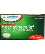 ValuHealth-Extra Strenght Headache Relief-Acetaminophen/Aspirin/Caffeine... - $160.95 MXN