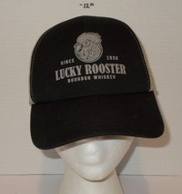 Lucky Rooster Bourbon Whiskey adjustable Snapback Hat Cap Black Tan OSFM - $14.80