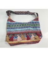 Multicolor Embroidered Tassel Boho Crossbody Bag Adjustable Straps - $285.10 MXN