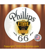 Phillips 66 Ethyl Vintage   Replica Aluminum Round Metal Sign 12&quot; NEW - £15.61 GBP