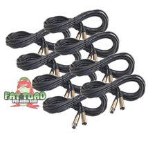 Microphone Cables by FAT TOAD - (8 Pack) 20ft Professional Pro Audio XLR Mic Cor - £38.67 GBP