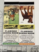 Lot Of 2 Matchbook Covers  Flamingo Dining Room  Punta Gorda, FL  gmg  Unstruck - £11.08 GBP