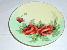 Thomas Sevres Bavaria Poppy Painted Decorated Plate Signed Rare - £17.92 GBP