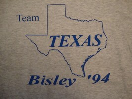 Vintage Team Texas Bisley 1994 Texas State Gray Cotton T Shirt Size XL - $16.34