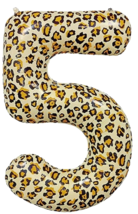 32&quot; Leopard Print Number 5 Balloon – Digital Birthday, Wedding &amp; Party D... - $9.85