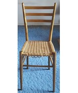 Vintage High Slat Back Side Chair - VGC - GREAT MID CENTURY DESIGN - WOV... - $135.81 CAD