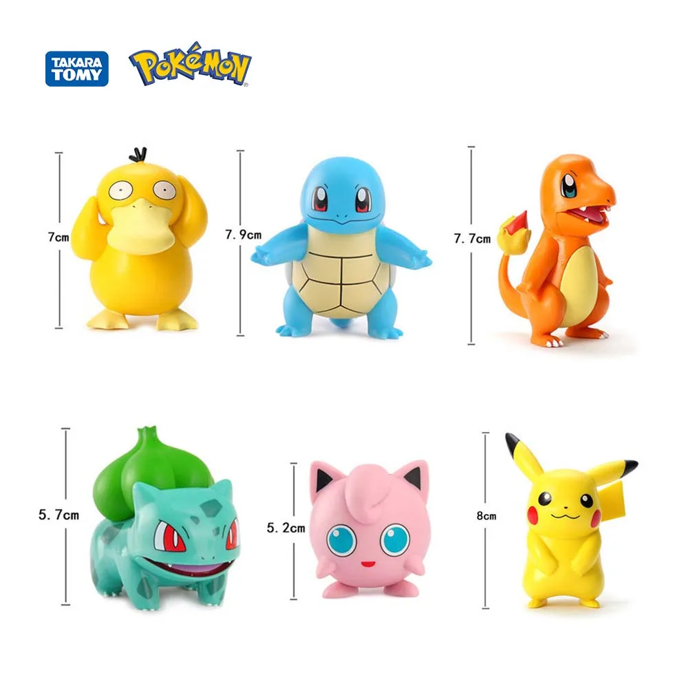 Pokemon Action Figures Anime Catoon PVC Model Toys Pikachu   Charmander Psyduck - £8.85 GBP+